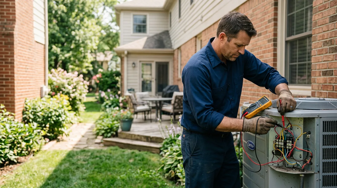 HVAC technician working near Wickett, TX